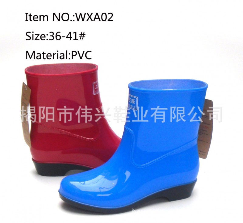 加工定製新款PVC雨鞋，時尚女式保暖漂亮果凍色雨鞋批發・進口・工廠・代買・代購