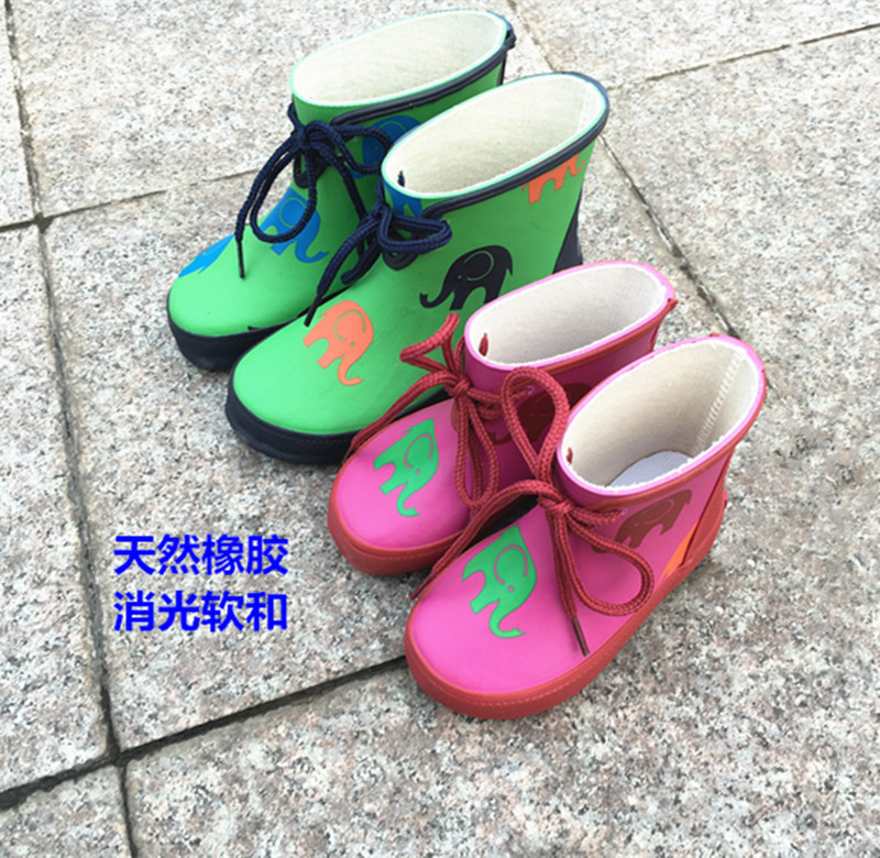 批發外貿天然橡膠時尚雨靴低筒嬰兒童雨鞋水鞋卡通款廠傢直銷批發・進口・工廠・代買・代購