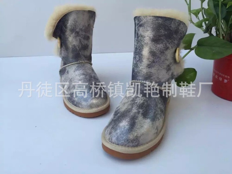 2015最新皮毛一體皮料雪靴,女靴工廠,批發,進口,代購