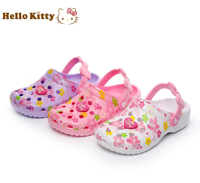 Hello Kitty正品童鞋休閒套腳親子鞋兒童女童洞洞鞋沙灘花園鞋批發・進口・工廠・代買・代購