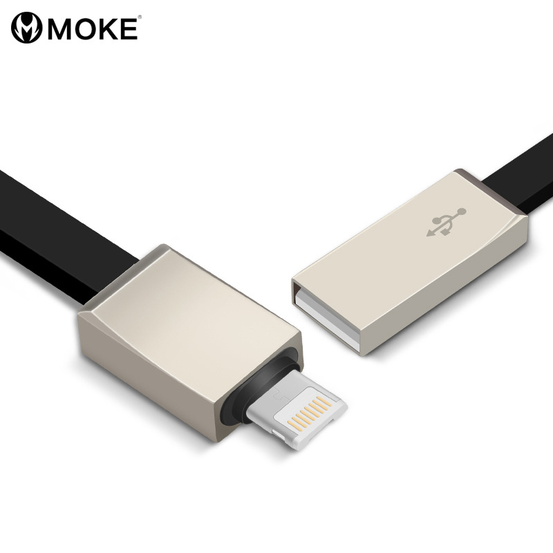 Moke 一頭兩用iphone6安卓數據二合一線蘋果手機麵條線5s充電線批發・進口・工廠・代買・代購
