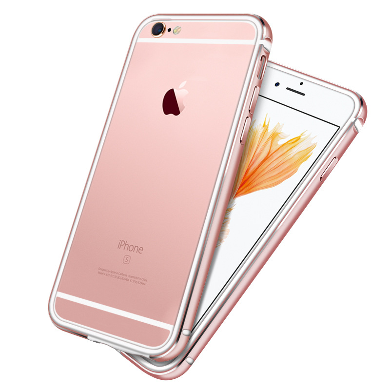 新款iphone6s手機殼 蘋果6金屬邊框PLUS軟膠一體成型 手機保護套工廠,批發,進口,代購