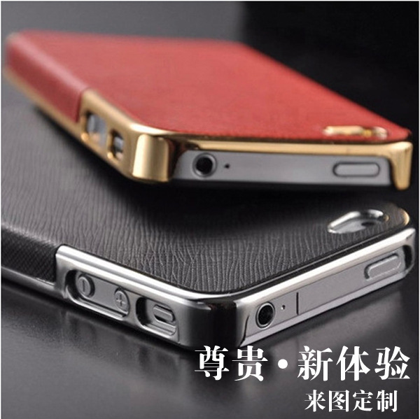 百納恒升十字紋金屬外殼電鍍貼皮果保護套潮適用於iPhone6s/plus工廠,批發,進口,代購