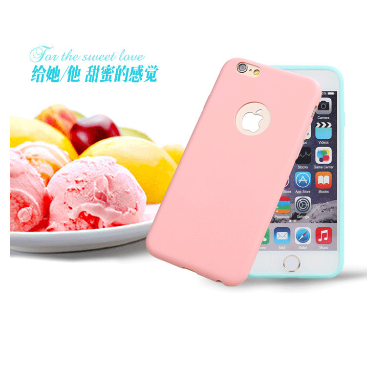 iPhone6 PLUS 糖果色TPU 蘋果6手機軟殼 日韓風可愛防水印保護套工廠,批發,進口,代購