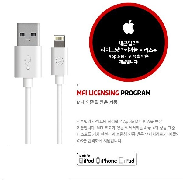 韓國正品7mm蘋果5/5s 6數據線iPhone6 plus正品數據線apple充電線工廠,批發,進口,代購