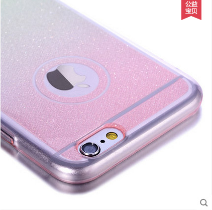 閃粉iPhone6手機殼透明軟矽膠蘋果6plus保護套超薄漸變5s外殼潮女工廠,批發,進口,代購