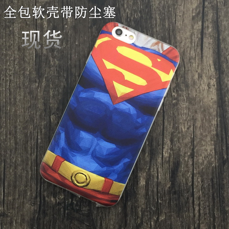 新款iphone6復仇者聯盟超級英雄手機殼6s超人手機殼蘋果全包軟殼工廠,批發,進口,代購