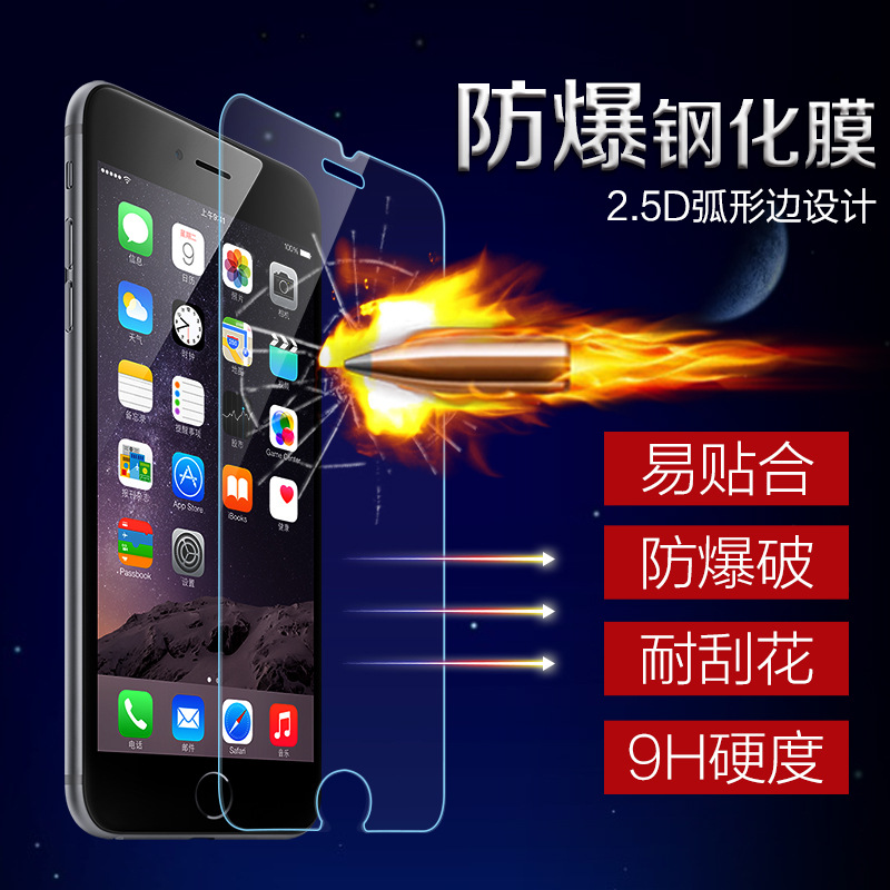 iphone6鋼化玻璃膜 蘋果6s鋼化膜 6s手機貼膜工廠,批發,進口,代購