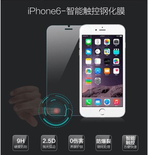 iPhone6 plus智能保護膜 智能後退鍵鋼化玻璃膜蘋果6智能膜批發・進口・工廠・代買・代購