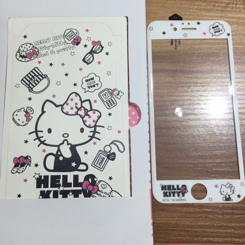 道瑞Hello Kitty貼膜 iPhone6s使用卡通鋼化膜 可愛前後防爆膜靚工廠,批發,進口,代購