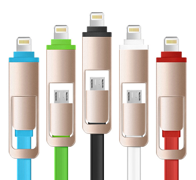 USB二合一數據線 一拖二數據線iPhone6s安卓麵條充電線 吊籃線批發・進口・工廠・代買・代購