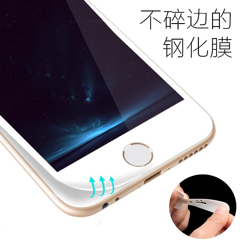 iphone6鋼化玻璃膜 蘋果6碳纖維鋼化膜3d曲麵全屏覆蓋軟邊保護膜工廠,批發,進口,代購