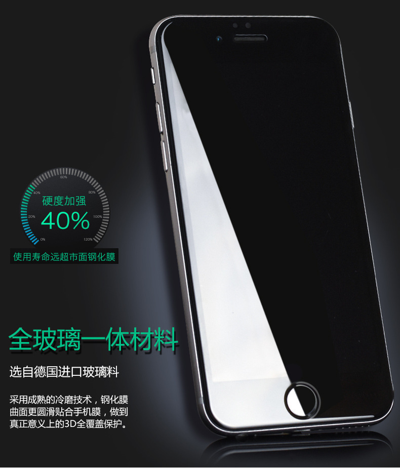 iphone6s鋼化膜 蘋果6splus鋼化玻璃膜 3d曲麵全屏覆蓋手機保護膜工廠,批發,進口,代購