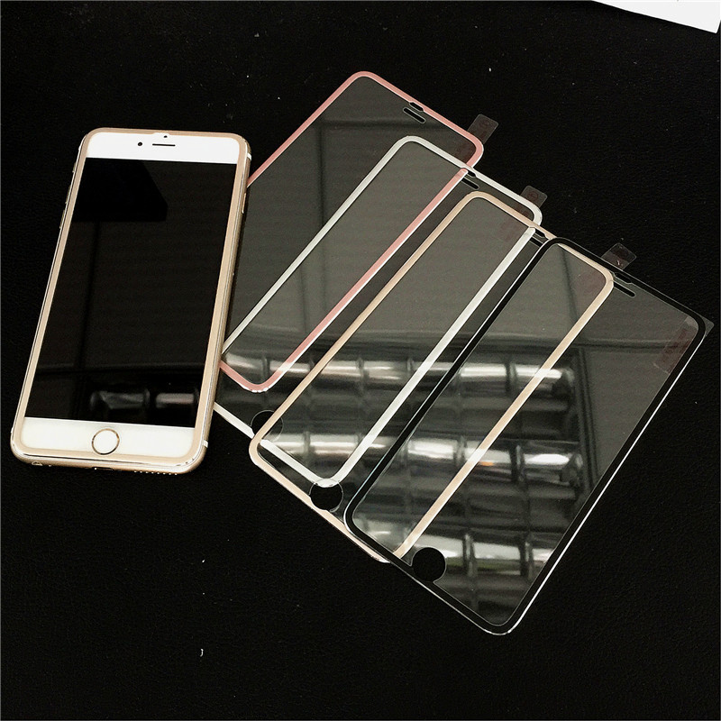iphone6全覆蓋鋼化玻璃膜 蘋果6Splus全屏膜3D曲麵鈦合金小邊彩膜批發・進口・工廠・代買・代購