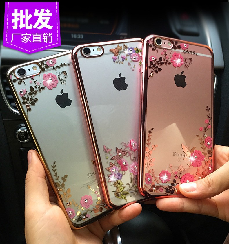 iphone6手機殼360全包tpu保護套女士用奢華iphone6plus透明保護殼工廠,批發,進口,代購