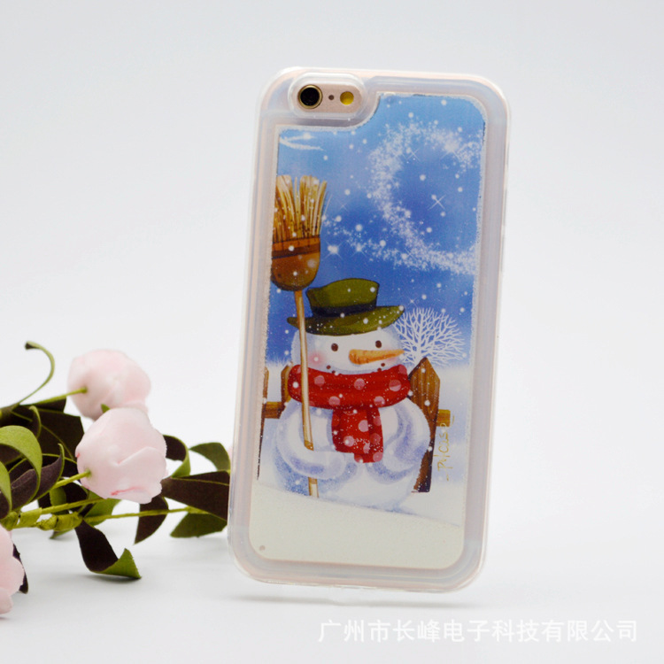 iphone6s流沙手機殼TPU手機套配件新款蘋果iPhone6聖誕節雪花批發工廠,批發,進口,代購