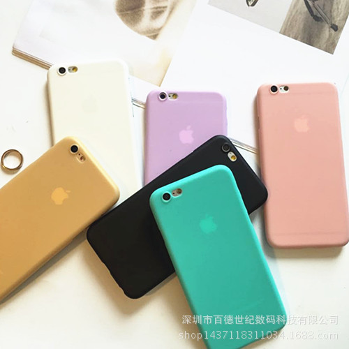 日韓簡約純色iphone6手機殼蘋果6plus邊角設計保護套5s糖果色軟殼工廠,批發,進口,代購