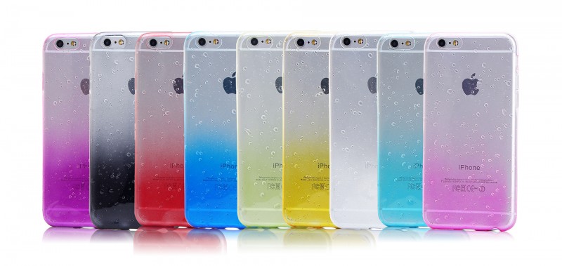 蘋果6 plus手機5s雨滴漸變套色超薄TPU iPhone 6S軟膠手機保護殼批發・進口・工廠・代買・代購