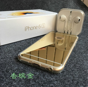 新款 蘋果iPhone6 6S Plus 5S 電鍍鏡麵手機殼 超薄透明tpu保護殼工廠,批發,進口,代購