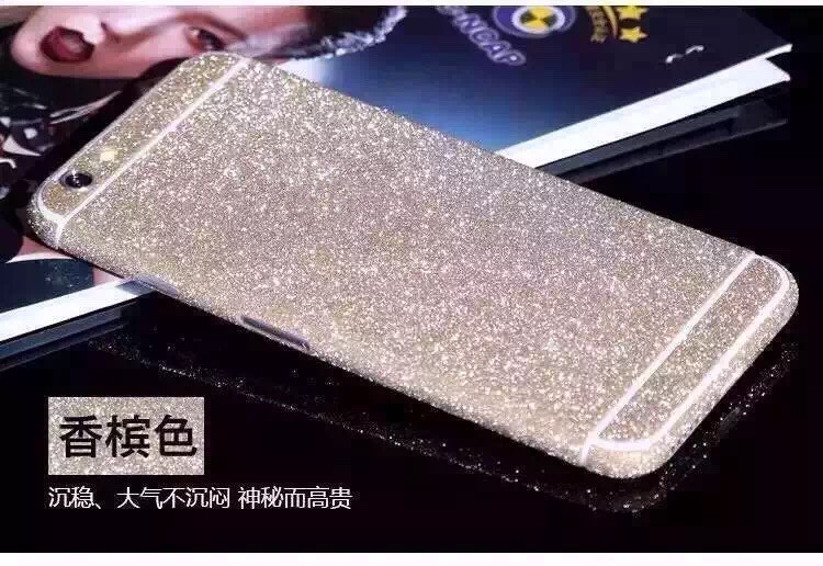 適用於蘋果6s手機全包膜  iPhone6 plus 閃粉膜磨砂閃鉆彩膜工廠,批發,進口,代購