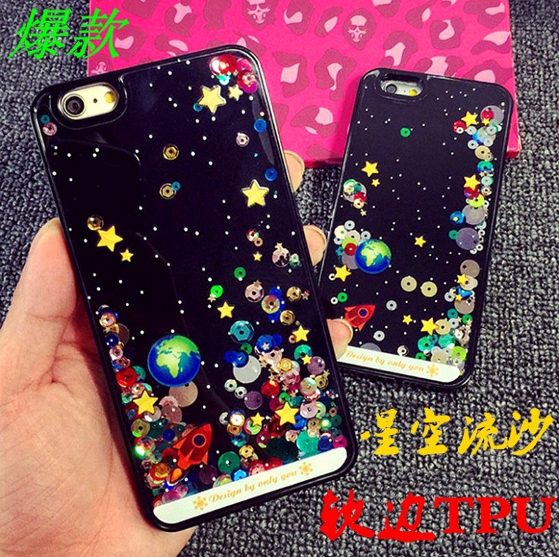 爆款星空流沙iphone6S手機保護套 TPU星空流動液體外殼工廠,批發,進口,代購