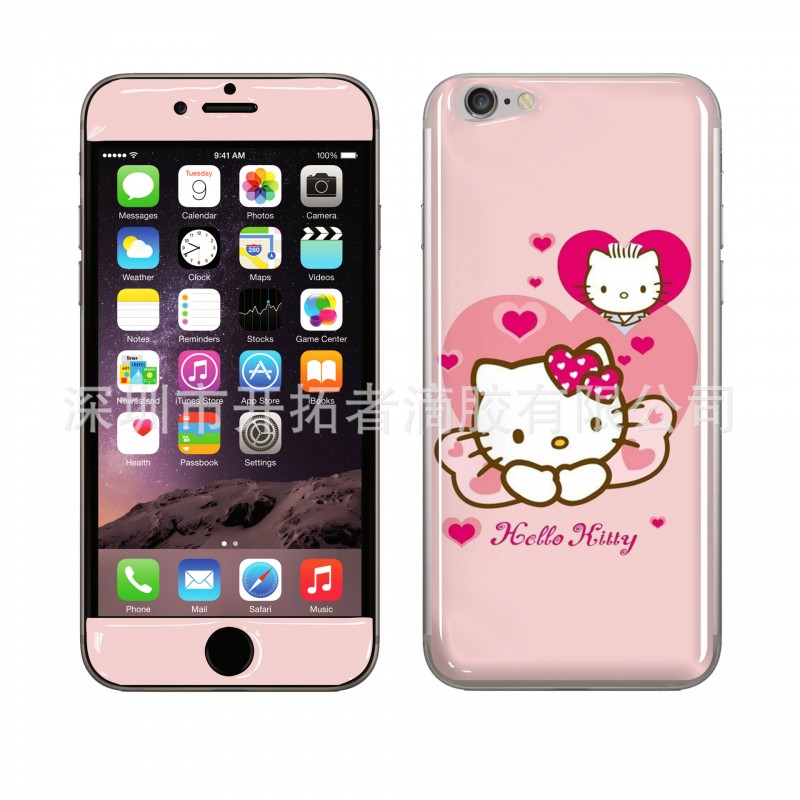 Hello kitty手機保護貼 Iphone6手機滴膠貼 果凍貼膜 防滑防震批發・進口・工廠・代買・代購