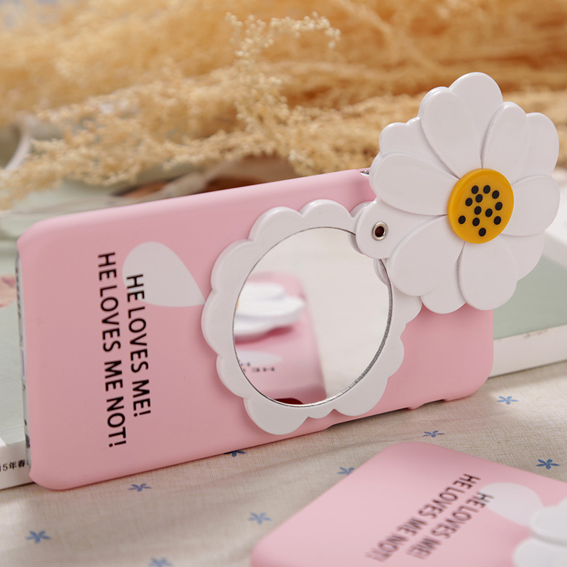 韓國清新小雛菊花朵iphone6s磨砂手機殼粉色plus鏡子女創意保護套批發・進口・工廠・代買・代購