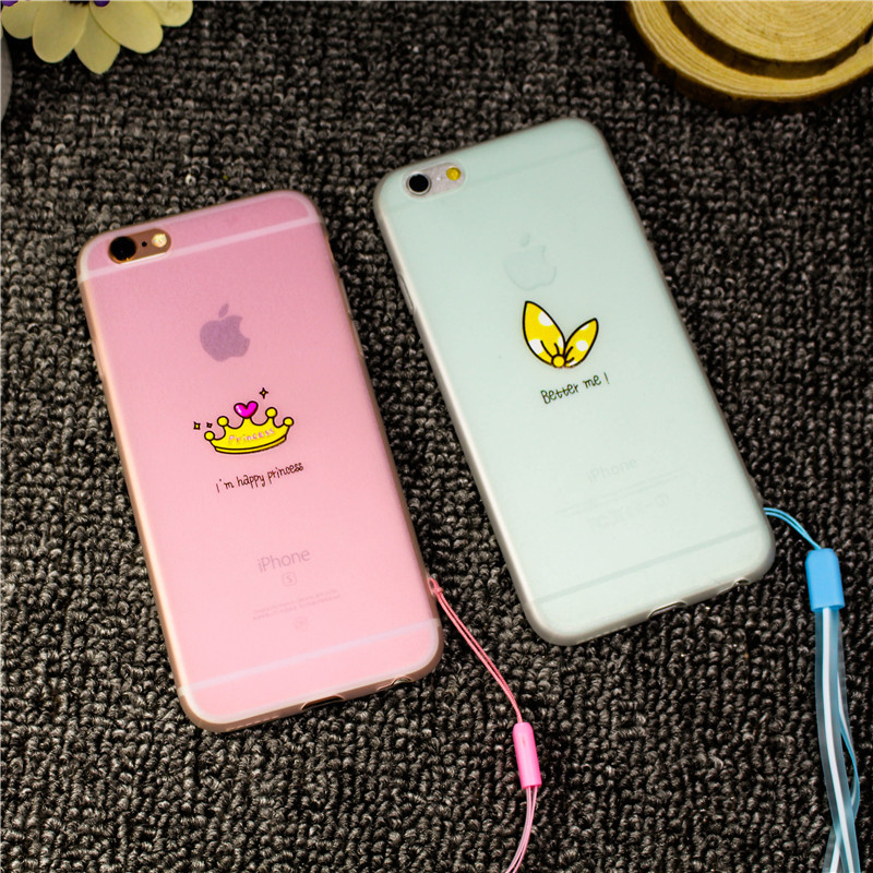 蘋果6s手機殼超薄磨砂掛繩iPhone6plus保護套矽膠半透女款可定製工廠,批發,進口,代購