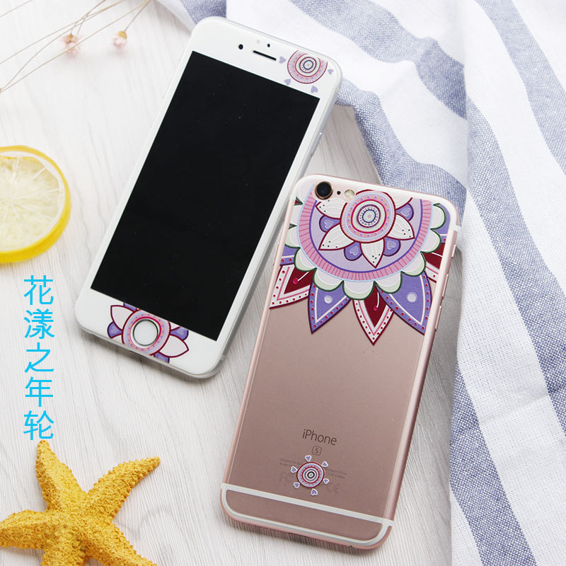 蘋果6s浮雕原創前後鋼化膜iphone6 plus玻璃彩膜全屏膜4.7女超薄工廠,批發,進口,代購