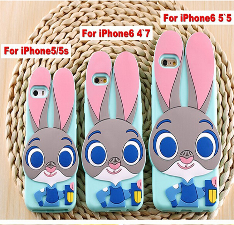瘋狂動物城手機殼 蘋果iphone6s朱迪兔子矽膠手機套廠傢定製代發工廠,批發,進口,代購