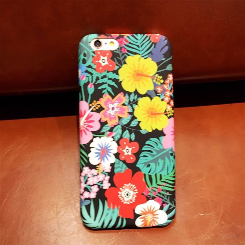 蘋果iPhone6手機殼韓國熱帶花卉浮雕手感6plus全包軟殼保護套工廠,批發,進口,代購