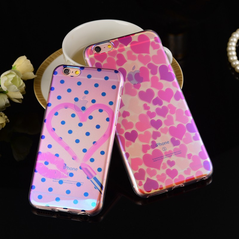 新款iPhone6S奢華炫彩手機殼 蘋果6plus閃粉藍光保護套矽膠全包女工廠,批發,進口,代購