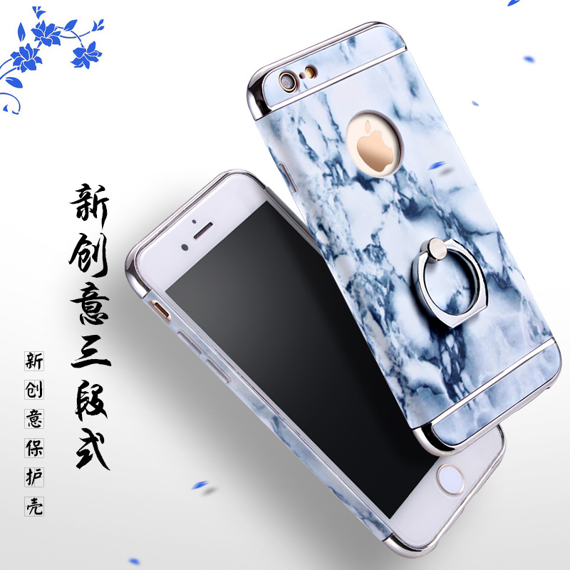 新款三件套磨砂水貼指環電鍍全包手機殼iPhone6s保護套5s套6plus批發・進口・工廠・代買・代購