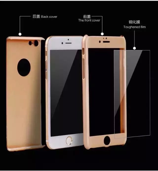 蘋果iphone6 plus鋼化玻璃膜全包磨砂 前後蓋超薄保護殼手機膜9h工廠,批發,進口,代購