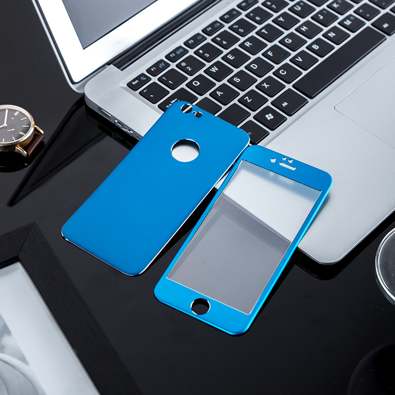 蘋果6鈦合金鋼化膜iPhone6splus全包圍3D彩色玻璃膜廠傢直銷批發・進口・工廠・代買・代購