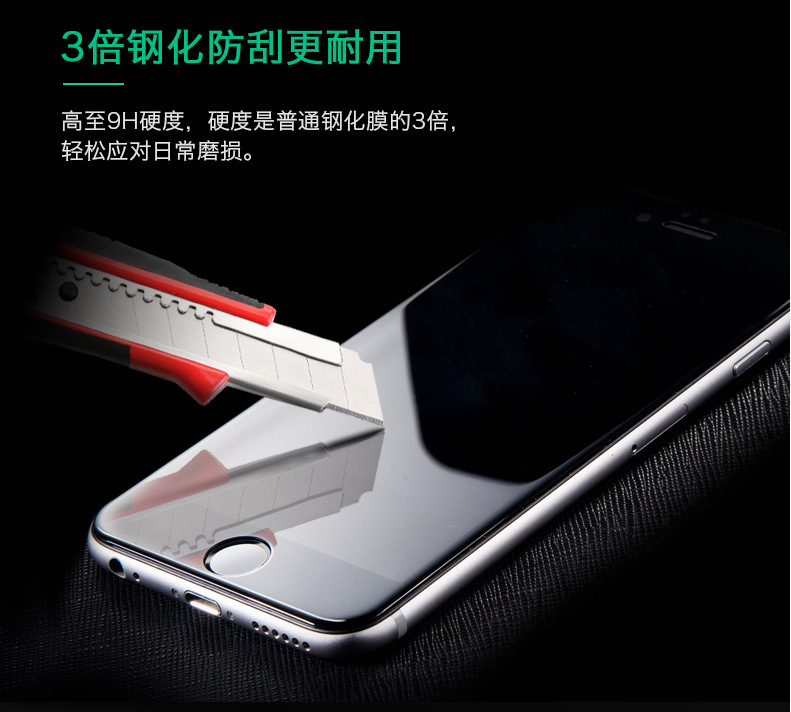 蘋果iphone6 plus鋼化膜全屏 iphone6全覆蓋鋼化玻璃透明膜批發工廠,批發,進口,代購