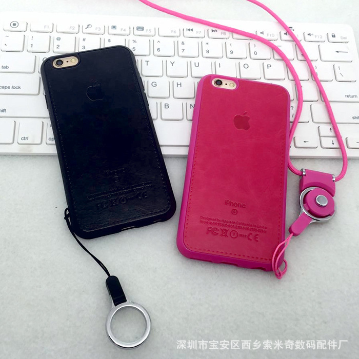 Iphone7 好品質壓皮6S 全包皮質壓圖軟手機殼6plus 保護套 蘋果標工廠,批發,進口,代購