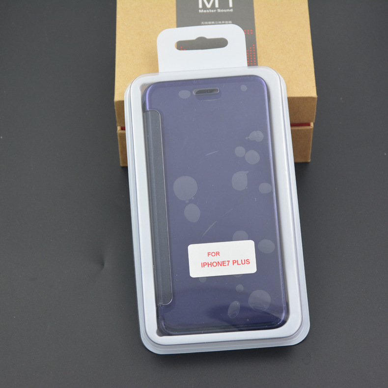 iphone7PLUS電鍍鏡麵皮套 蘋果7 plus側翻全屏保護殼 蘋果6plus殼工廠,批發,進口,代購