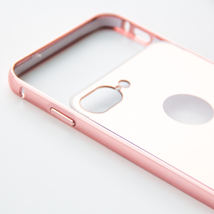新iPhone7plus手機殼 蘋果6s plus外殼 24K電鍍鏡麵金屬邊框後蓋工廠,批發,進口,代購