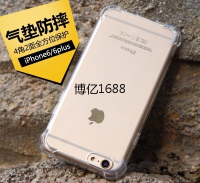 iPhone7/6s四角氣囊防摔手機殼 透明4.7蘋果7Plus保護套帶掛繩孔批發・進口・工廠・代買・代購