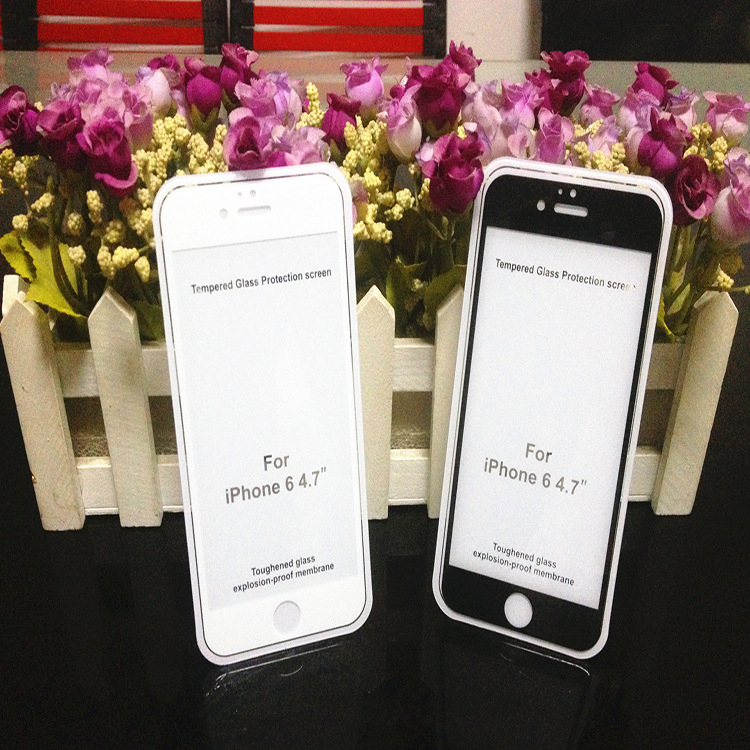 iPhone6全屏鋼化膜 iPhone6全覆蓋鋼化膜 iPhone6全屏絲印鋼化膜批發・進口・工廠・代買・代購