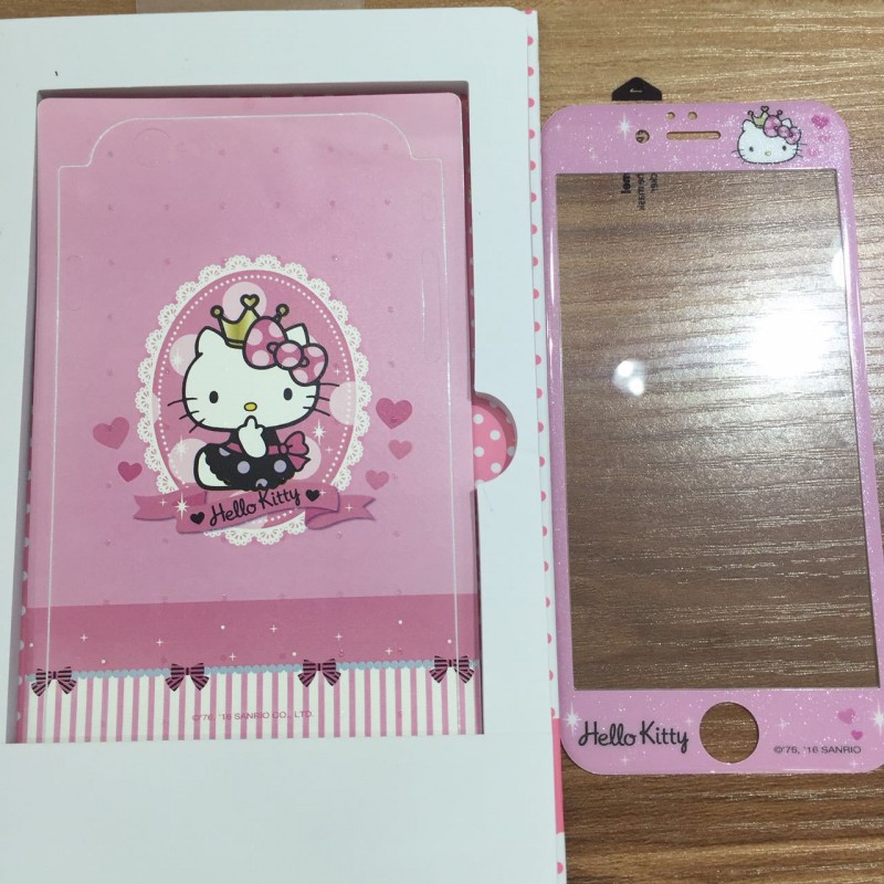 道瑞Hello Kitty貼膜 iPhone6s使用卡通鋼化膜 可愛前後防爆膜靚工廠,批發,進口,代購