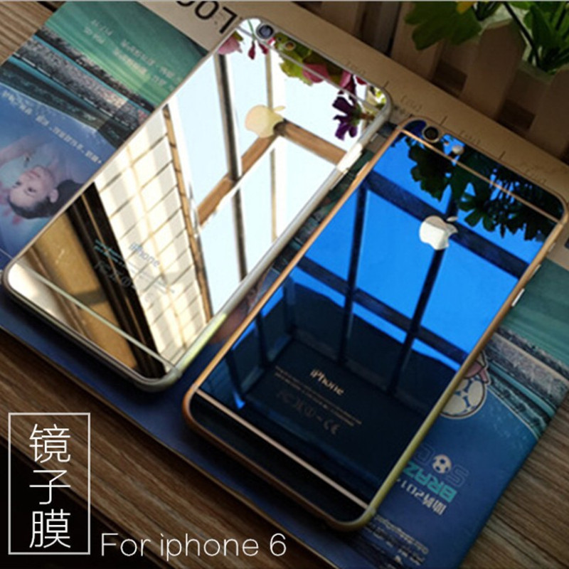 蘋果6s電鍍鋼化玻璃彩色膜iphone6 plus手機鏡麵鋼化保護貼膜全屏批發・進口・工廠・代買・代購