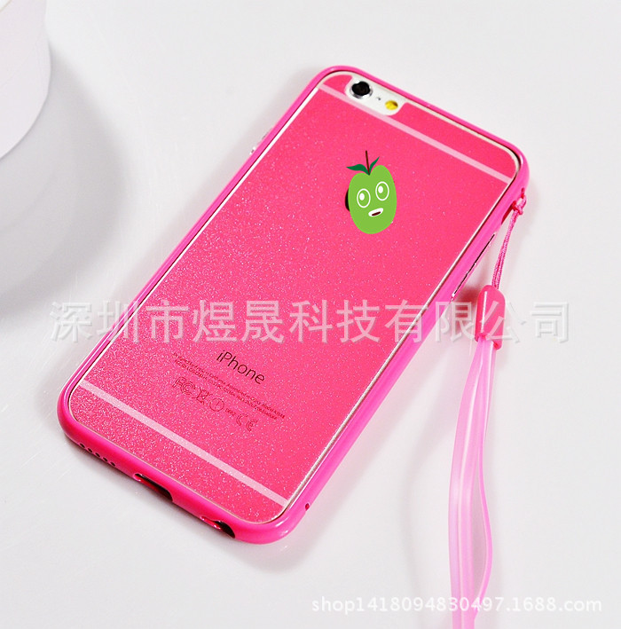 新款漸變閃粉前後鋼化膜 蘋果iPhone6/6PLUS 全屏鋼化膜 5代彩膜工廠,批發,進口,代購