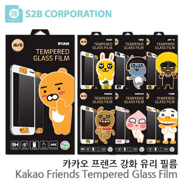 韓國正品KAKAO蘋果6s iPhone6 plus三星s6 s7 s5 note5卡通鋼化膜工廠,批發,進口,代購