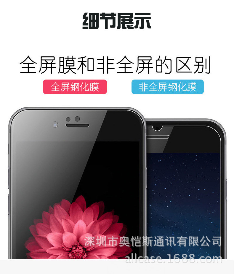 蘋果iPhone64.7 i5 iiPhone65.5plus鋼化玻璃膜 超薄弧邊 鋼化膜批發・進口・工廠・代買・代購