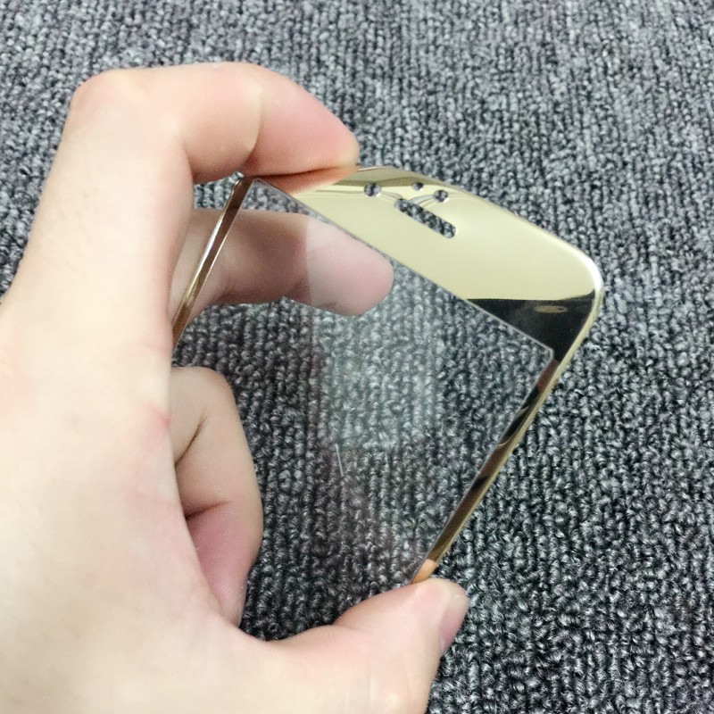 iPhone6plus炭纖維電鍍鋼化玻璃膜 蘋果6S電鍍彩色鏡麵鋼化膜批發・進口・工廠・代買・代購