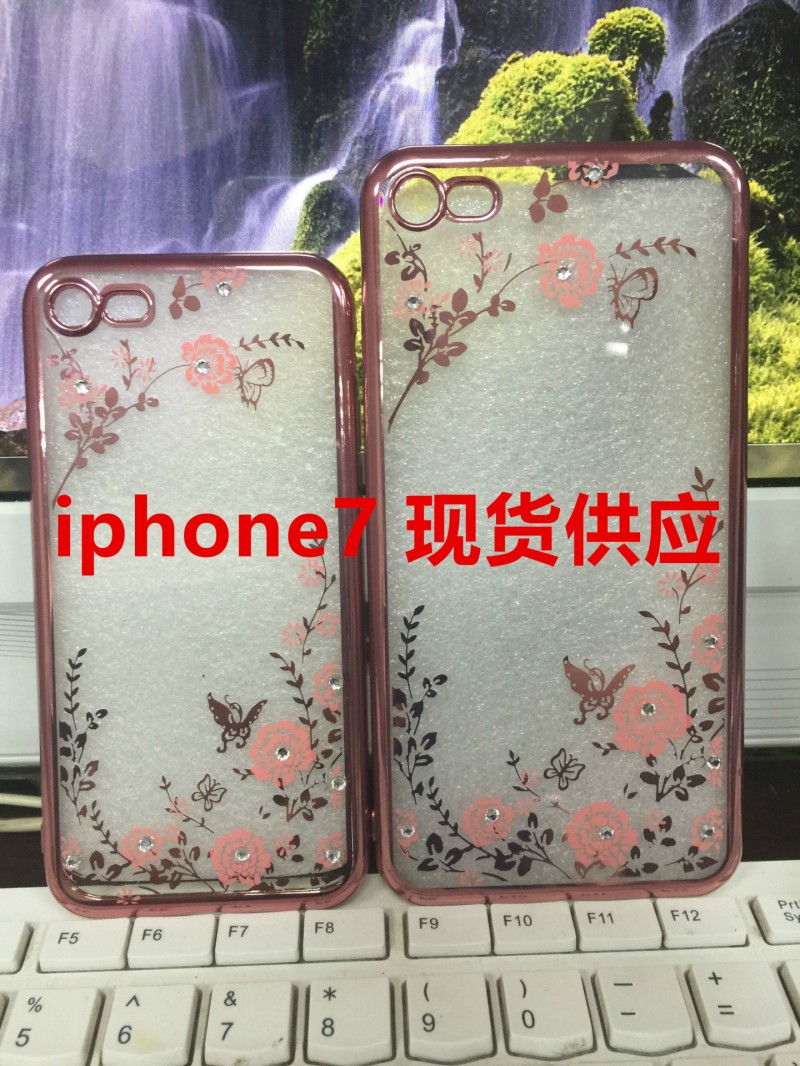 iphone7手機殼 電鍍tpu秘密花園鑲鉆創意軟套蘋果7Plus手機保護套批發・進口・工廠・代買・代購