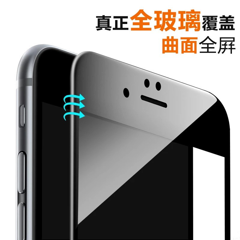 蘋果6全屏曲麵3d鋼化膜iPhone6plus手機鋼化玻璃膜熱彎全玻璃貼膜工廠,批發,進口,代購