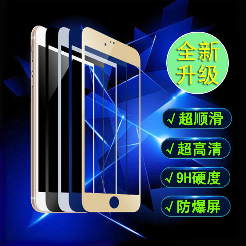 蘋果iPhone6 Plus碳纖維鋼化玻璃膜 iphone6全屏覆蓋3D納米彩膜批發・進口・工廠・代買・代購